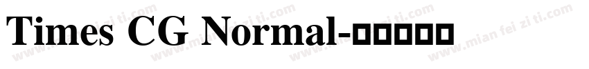 Times CG Normal字体转换